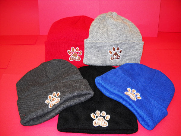 Paw Print Toboggan Hat - Toddler/Youth-Groundhog Stuff