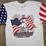 Patriotic Phil Adult T-Shirt-Groundhog Stuff