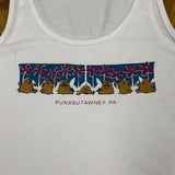 Adult Groundhog & Flowers Tank Top - White-Groundhog Stuff