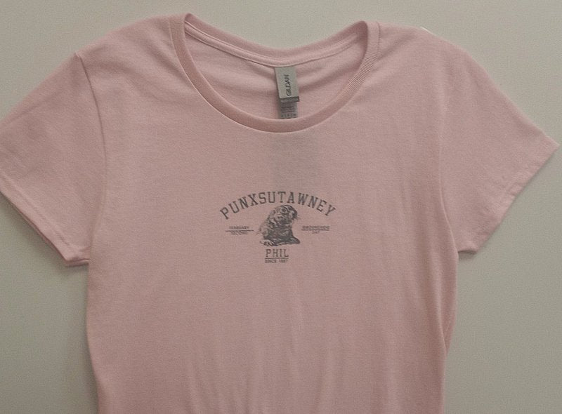 Ladies Authentic Ghog T-Shirt - Light Pink-Groundhog Stuff