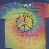 Youth Tie-Dyed Groundhog Paw T-Shirt - Peace, Love, Groundhogs-Groundhog Stuff
