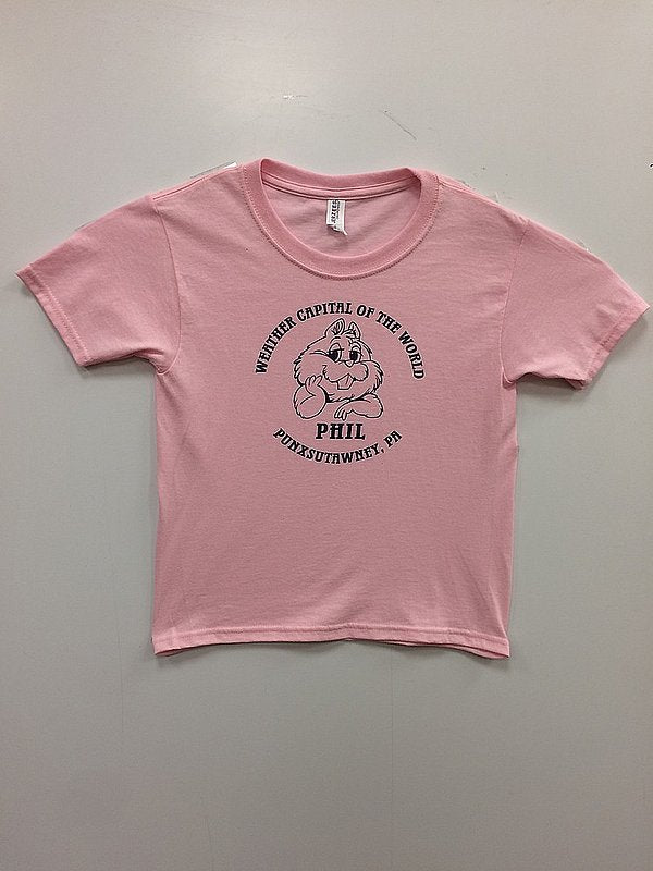 Youth Weather Capital T-Shirt - Light Pink-Groundhog Stuff